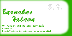 barnabas halama business card